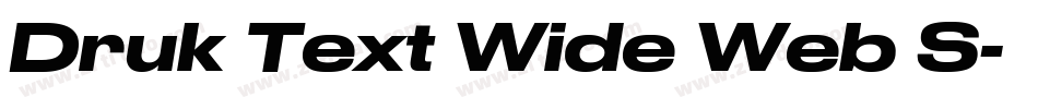 Druk Text Wide Web S字体转换